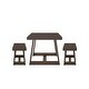 preview thumbnail 20 of 33, Farmhouse 72-inch Rectangle Dining Table Set with Benches