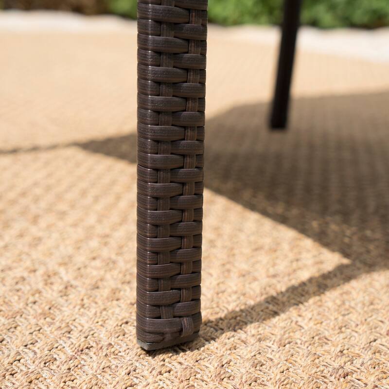 Anthony Outdoor 7-piece Wicker Dining Set with Cushions by Christopher Knight Home