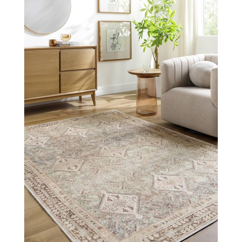 Livabliss Amelie Washable Traditional Area Rug