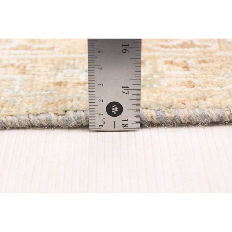 ECARPETGALLERY Hand-knotted Antalya Vintage Beige Wool Rug - 6'3 x 9'1