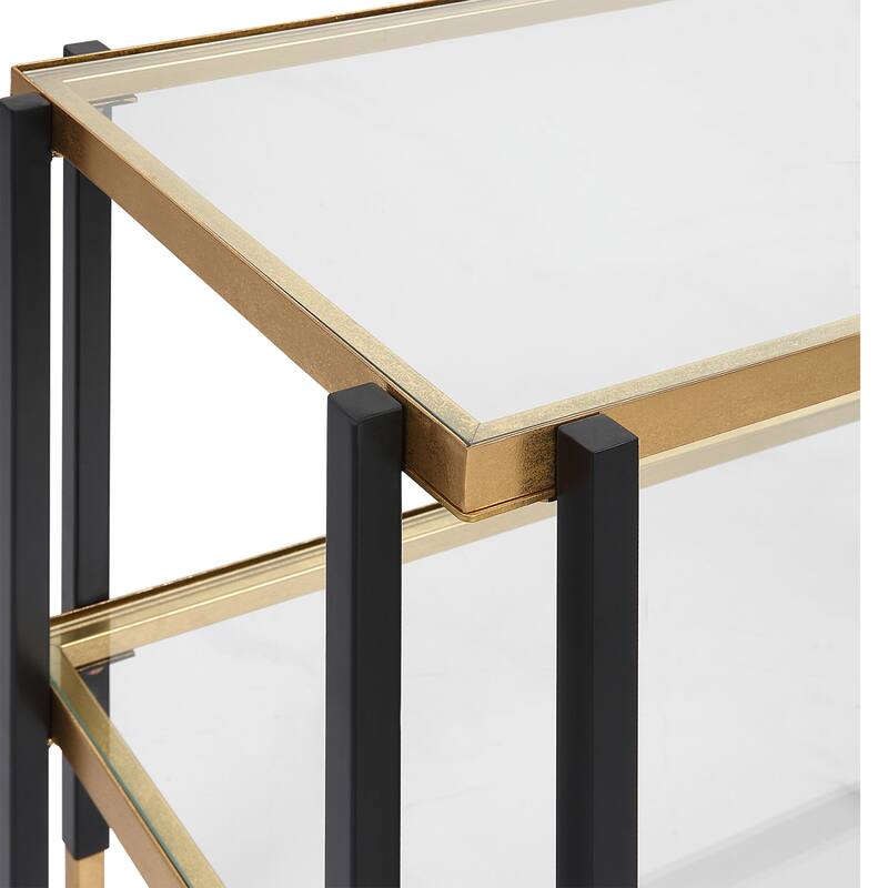 Uttermost Kentmore 28" Wide Urban Modern Gold and Black End Table Side
