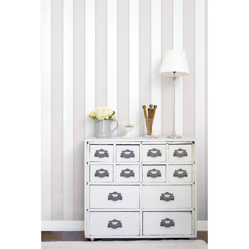 Galerie Wallcoverings Smart Stripes 2 Formal Stripe Vinyl on Non-Woven Matte Wallpaper Roll