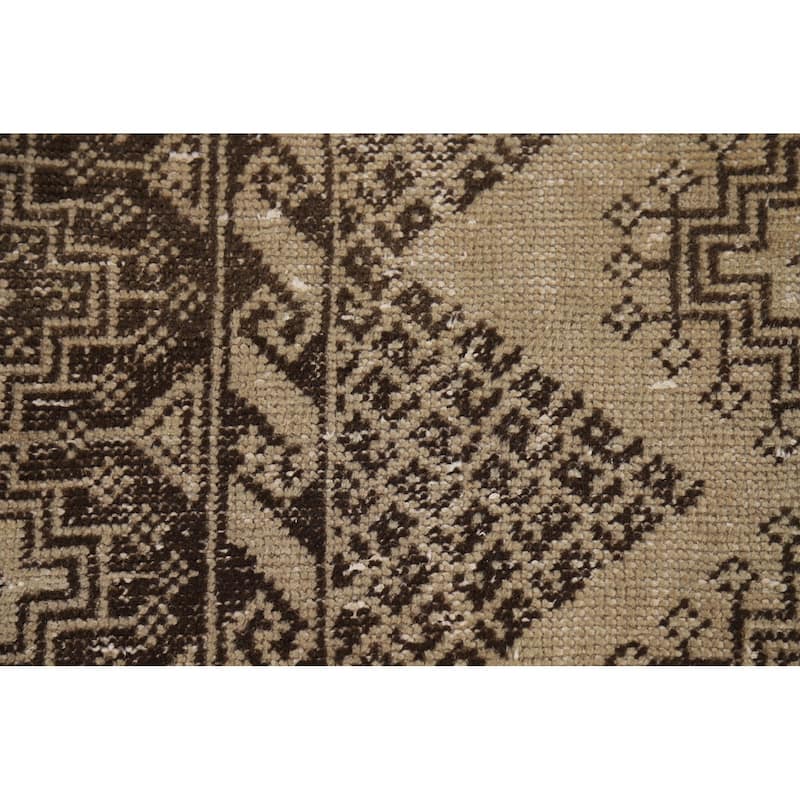 Tribal Geometric Qashqai Persian Area Rug Hand-Knotted Wool Carpet - 3'10" x 6'5"