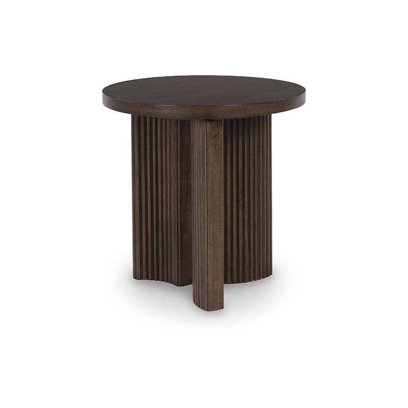 Signature Design by Ashley Korestone Dark Brown End Table - 24"W x 24"D x 24"H