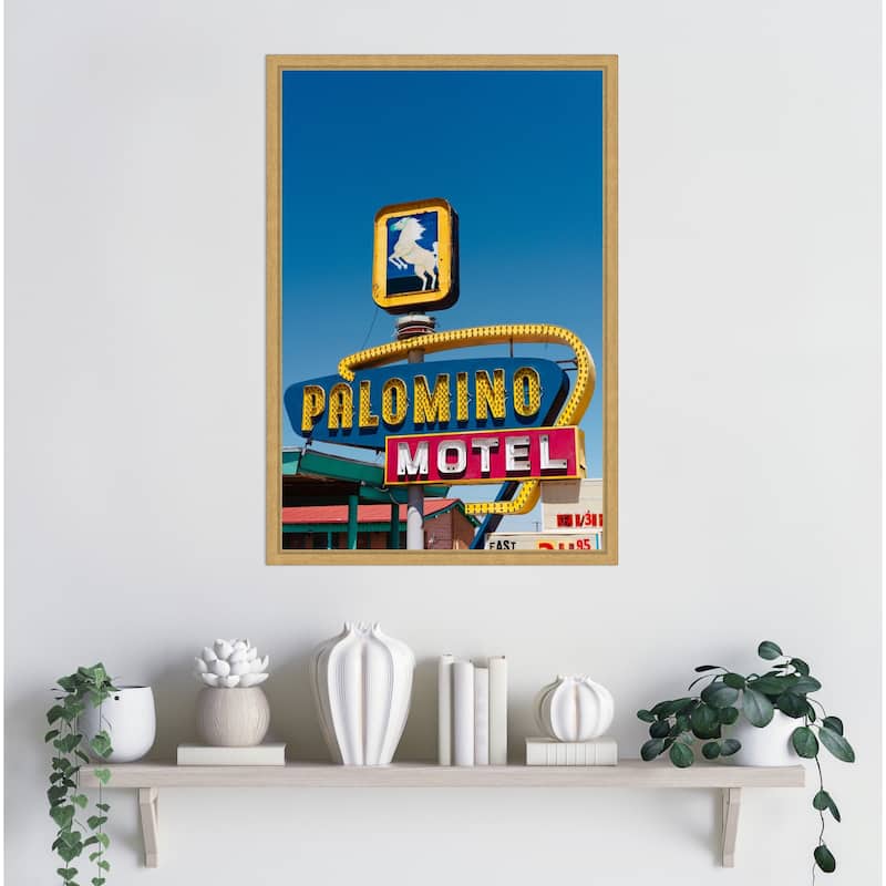 Palomino Motel II by Bethany Young Framed Canvas Wall Art Print - Sylvie Bright Gold