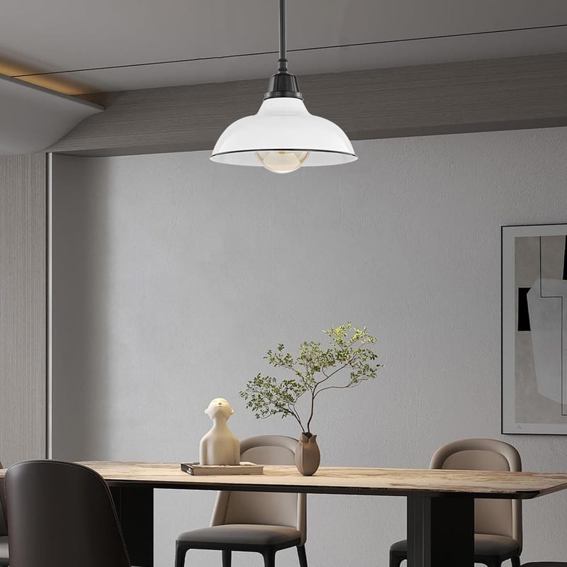 1 Light farmhouse lighting white,black light fixture metal pendant lights