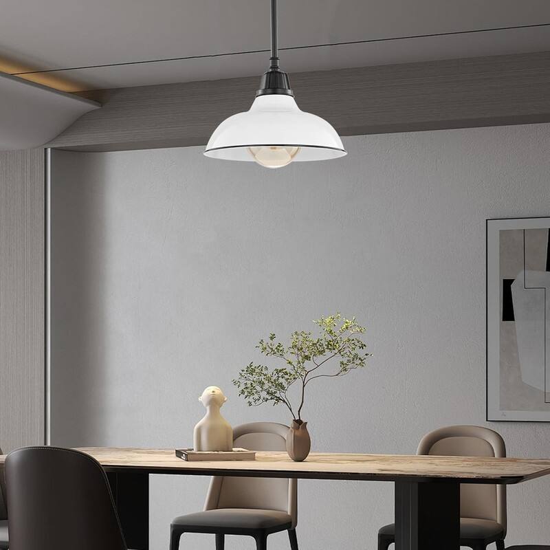 1 Light farmhouse lighting white,black light fixture metal pendant lights