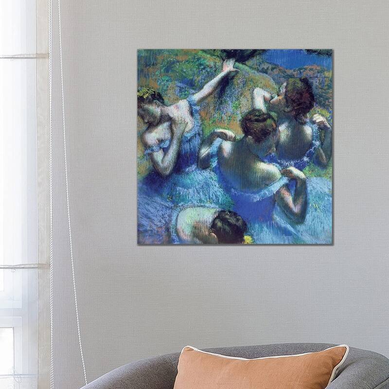iCanvas "Blue Dancers, c.1899" by Edgar Degas Canvas Print - 26x26x1.5