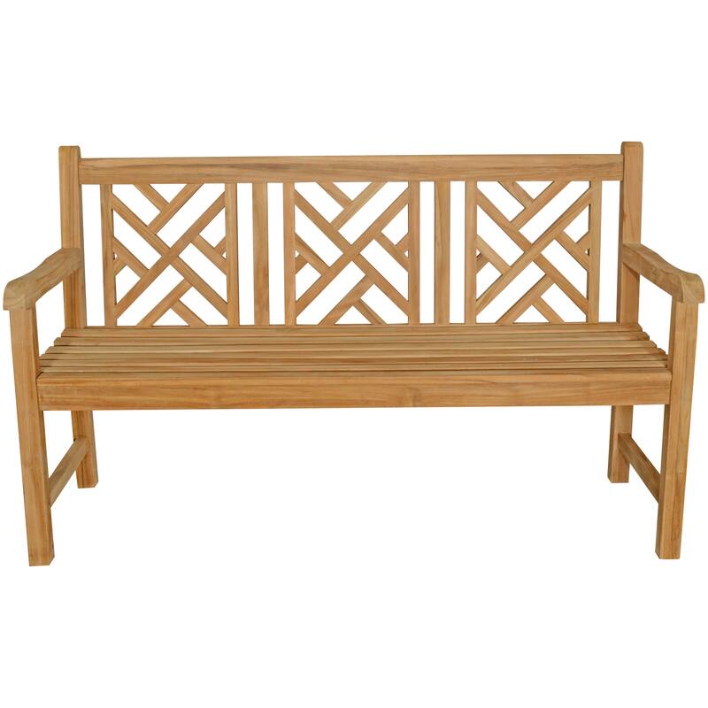 Seven Seas Teak Saint Thomas Outdoor Teak Wood Patio Bench, 5 Foot