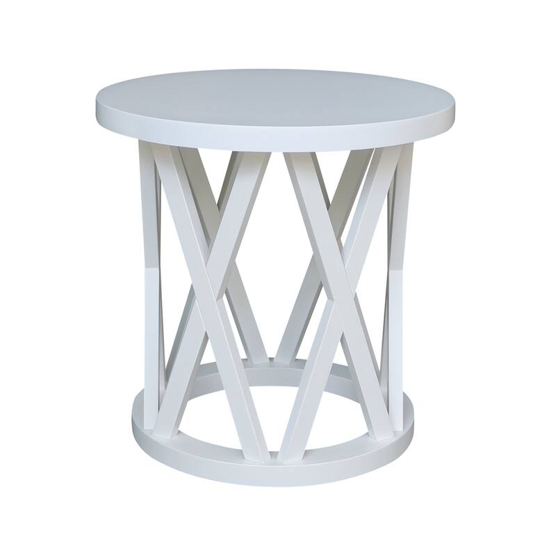 Round Ceylon End Table - 24 in. W x 24 in. D x 24 in. H