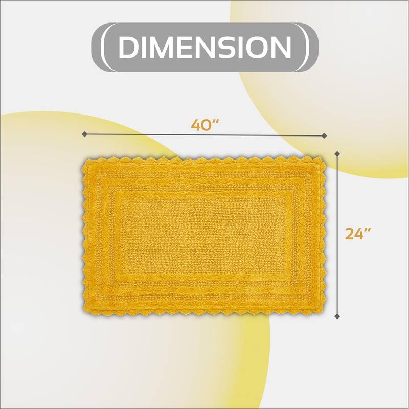 Better Trends Bath Rugs 100% Cotton Soft & Water Absorbent Reversible Tufted Bathroom Rug for Shower, Sink Mats Lilly Crochet