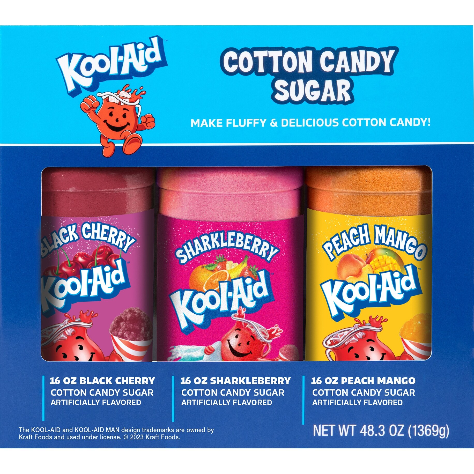 Kool-Aid Cotton Candy Flossing Sugar: Black Cherry, Sharkleberry