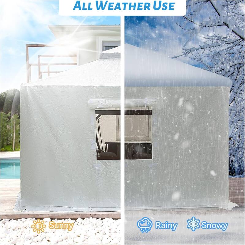 Gazebo Cover for Hardtop Gazebos, Outdoor All Season Waterproof Enclosed Gazebo Cover