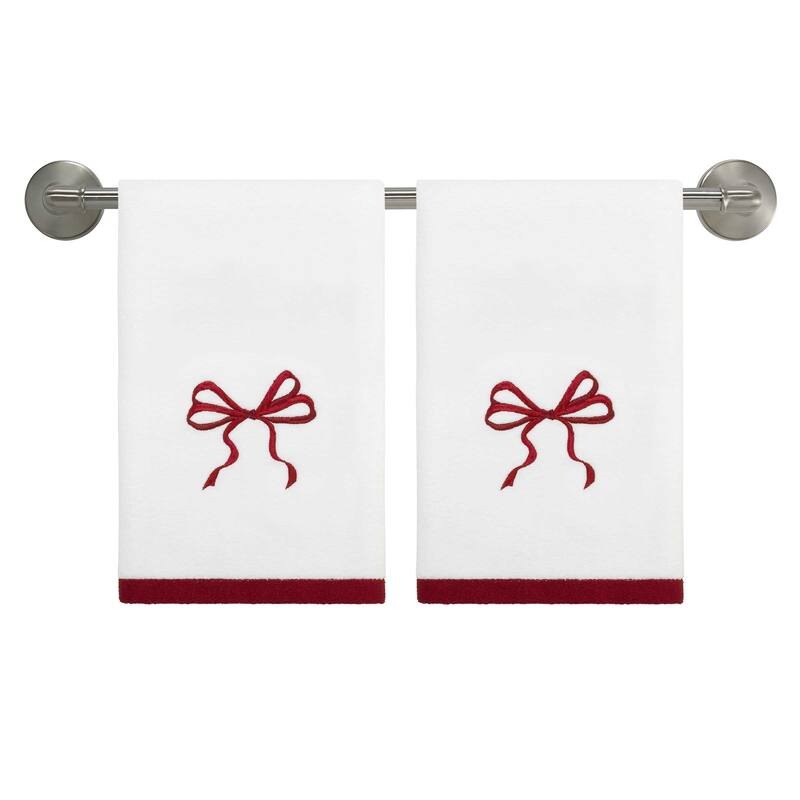 Avanti Christmas Bows 2-Pack Hand Towel Set