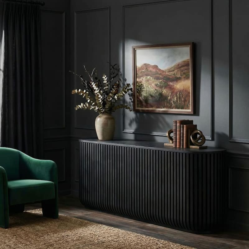 Fortitude 75" Curved Sideboard Storage Cabinet