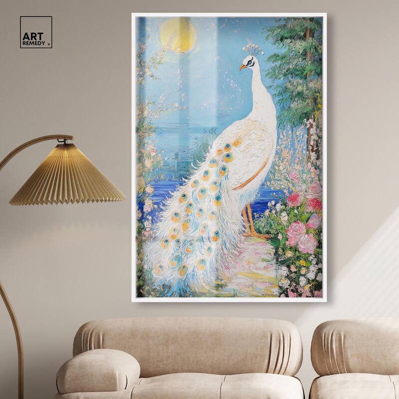 Peacock in Paradise Shadowbox by Art Remedy