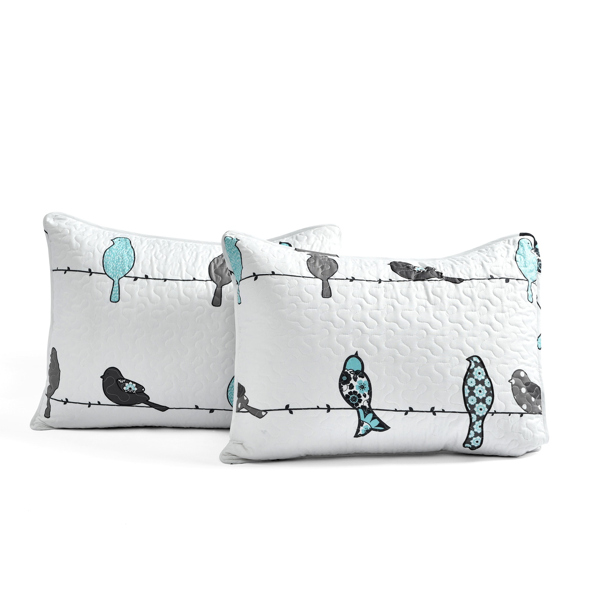 Rowley Birds Quilt Navy 7Pc Set Full//Queen
