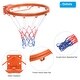 preview thumbnail 4 of 5, 18" Basketball Rim Wall Door Mounted Standard Goal (Hollow Steel) - Orange
