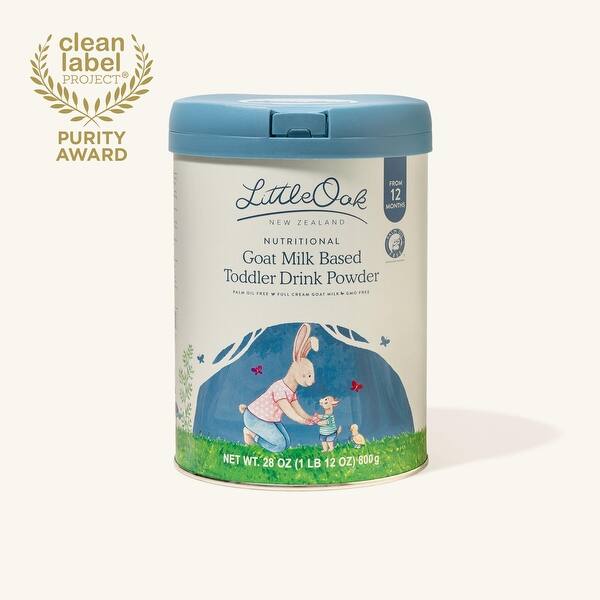 slide 2 of 4, LittleOak Natural Goat Milk Toddler Drink 28oz Tin - 12 months to 4 years 12 months to 4 years