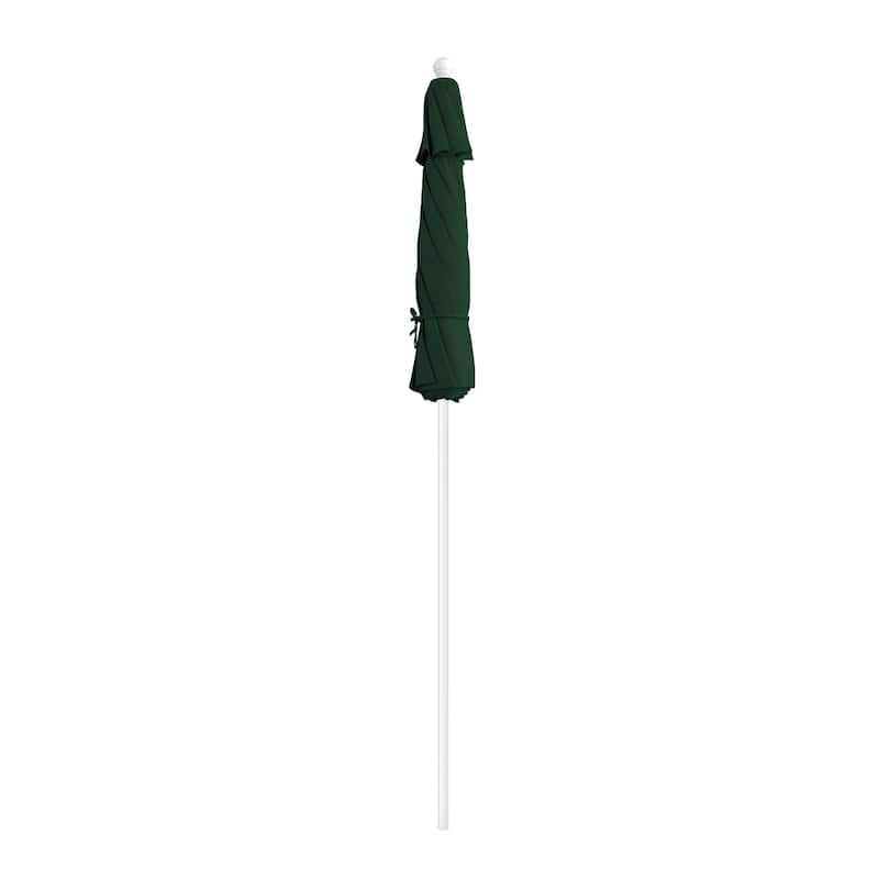 California Umbrella 75' Venture Series Patio Umbrella, White Aluminum Pole Fiberglass Ribs Push Lift Olefin
