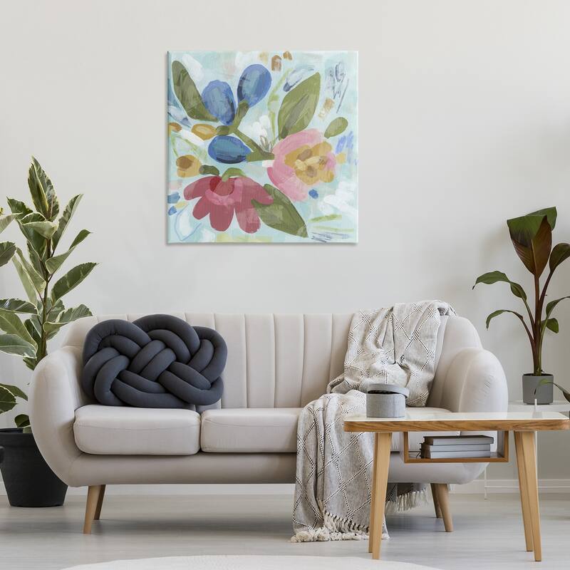Stupell Bright Boho Flowers Canvas Wall Art Design By June Erica Vess