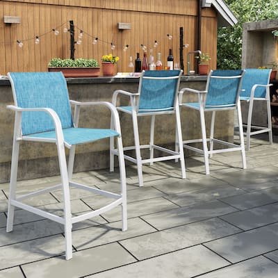 Crestlive Products Outdoor Bar Stools Set Counter Height Barstool Chairs - See the Description