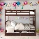preview thumbnail 2 of 10, Full-Over-Full Bunk Bed with Ladders and Two Storage Drawers