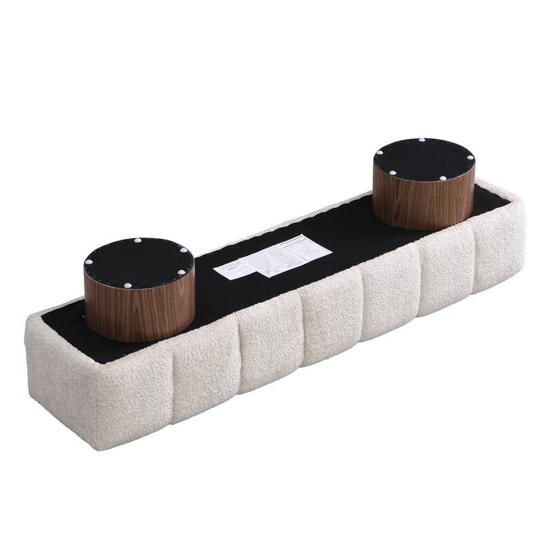 Christopher Knight Home - Daniel Upholstered Dining Bench, No-Assembly Entryway & Bedroom Ottoman with Sturdy Wood Legs