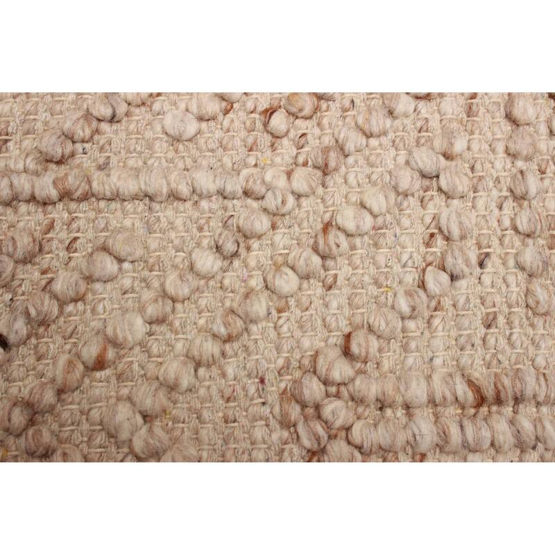 ECARPETGALLERY Braid weave Sienna Tan Wool Rug - 5'1 x 7'7