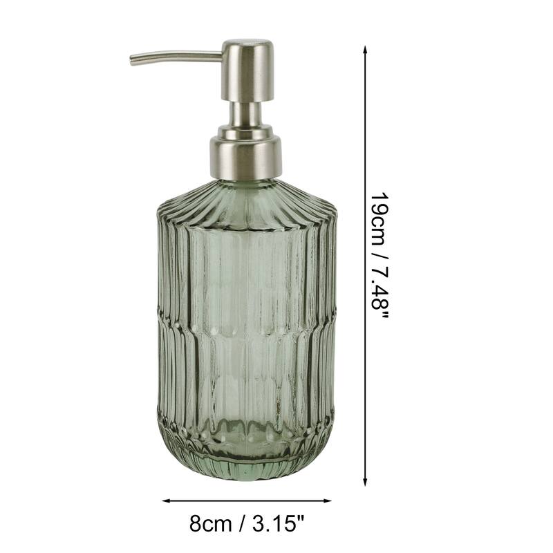 Simple Vertical Lines Soap Pump Dispenser for Bath 450ml 1 Pcs