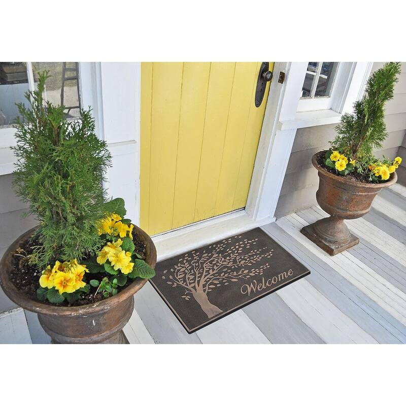 A1HC Rubber Pin 18” X 30” for Outdoor Entrance, Fun Designed Floor, Welcome Mats for Front Door Indoor Non-Slip Backing