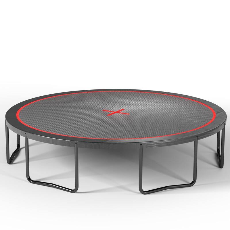 16FT High-Dip Galvanized Frame Trampoline Pumpkin- Black Red