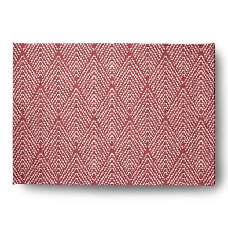 Lifeflor Diamond Spring Chenille Rug - 5' x 7' - Ligonberry Red