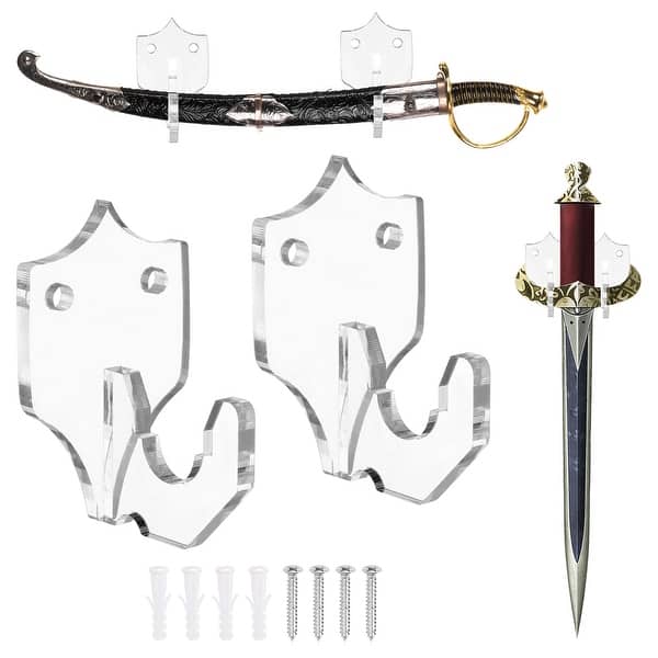 Sword Keeping Rack Sword Holder Wall Mount Sword Racks Acrylic with Mounting Tools for ...
