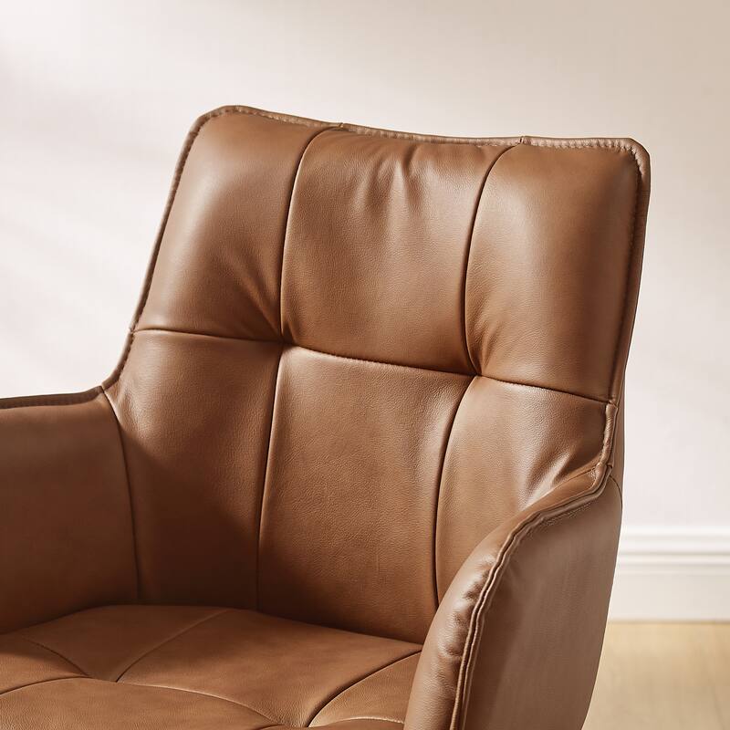 Art Leon Genuine Leather Swivel Home Office Desk Chair