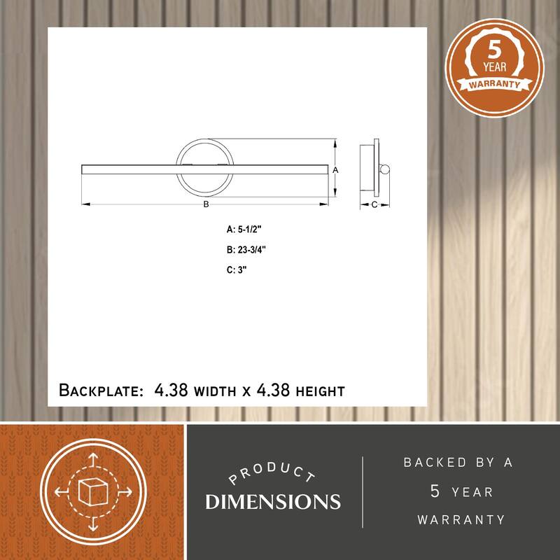 Whittier 1-Light 23.75 inch Wide Matte Black Bathroom Vanity Lighting Fixture, Center Night Light, White Shade, LED Wall Sconce