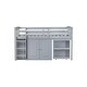 preview thumbnail 11 of 18, Grey Rubber Wood Loft Bed with Storage and Pulling-Out Desk,Twin Size