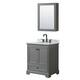 Option Dark Gray / White Carrara Marble Top / Matte Black