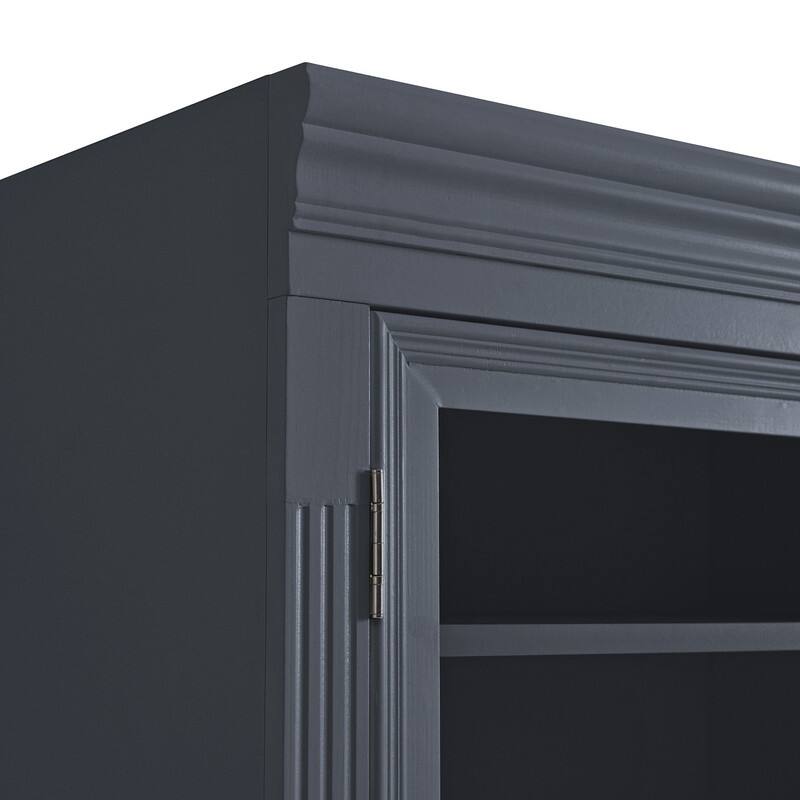 Freestanding 78" Tall Kitchen Pantry Storage Cabinet with Drop-Down Surface and Adjustable Shelves,Power Outlet for Organization