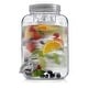 preview thumbnail 1 of 8, Glass Fluted Drink Dispenser with Spigot, Ice Infuser, & Fruit Infuser - 1 Gallon - 1 Gallon 1 Gallon