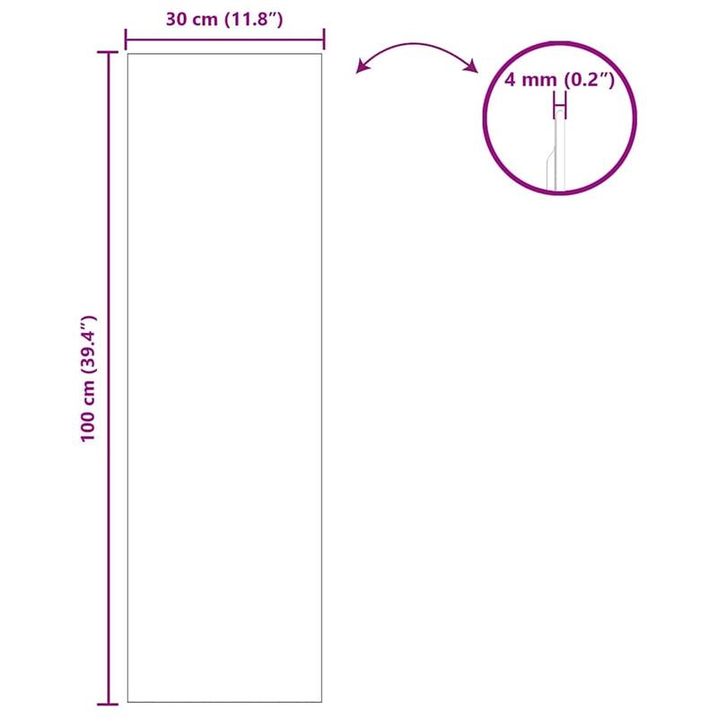 vidaXL Wall Mirror Square 15.75 x 15.75 in Tempered Glass