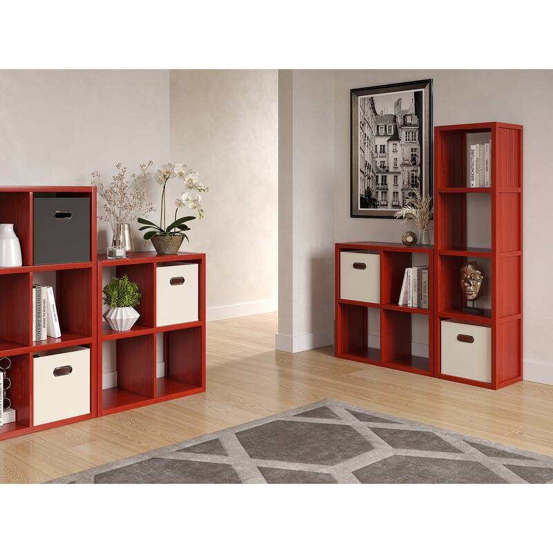 John Louis Home Solid Wood 4 Tall Cube Organizer