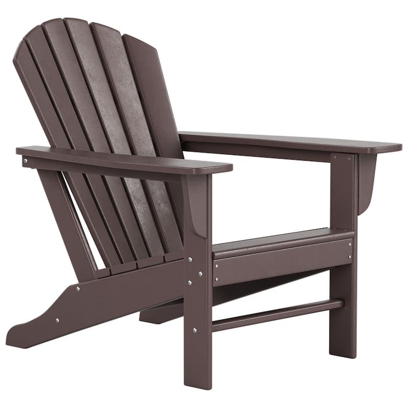Altura Outdoor Eco-Friendly All Weather Poly Patio Adirondack Chair - Deep Seating - Dark Brown