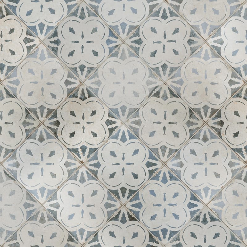 Merola Tile Kings Aurora Blue 17-5/8" x 17-5/8" Ceramic Floor and Wall Tile