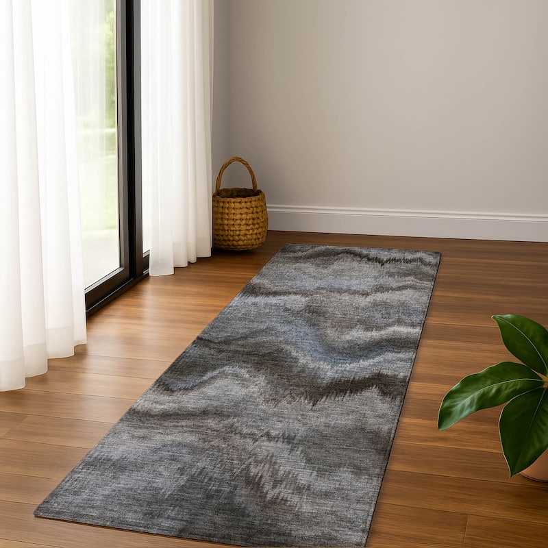 Premium Washable Super Soft Contemporary Blur Mayfield Rug - Taupe - 2'3" x 7'6"