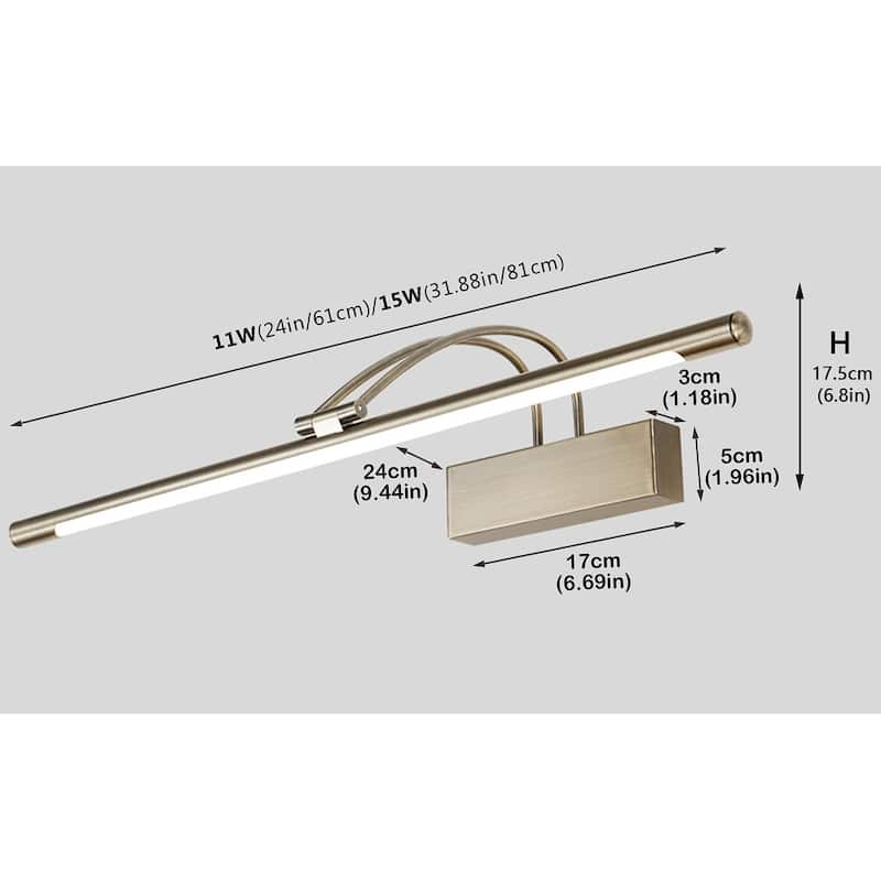 Modern 1-Light Bathroom Linear LED Vanity Lighting Fixture