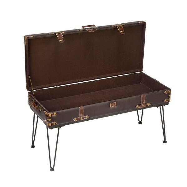 Shop 20 75 Brown And Black Modern Small Rectangular Cushioned