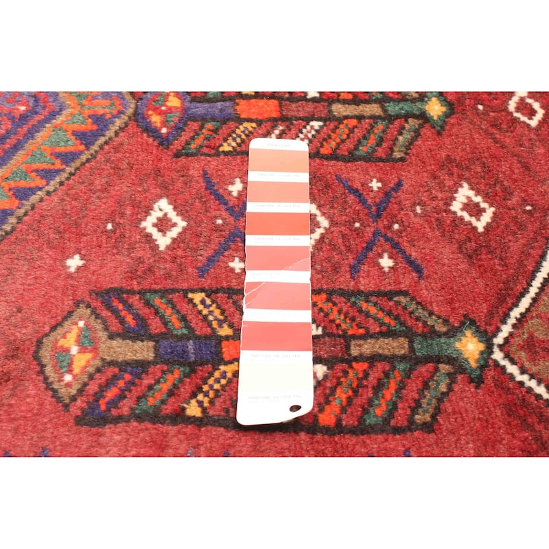 ECARPETGALLERY Hand-knotted Andelz Red Wool Rug - 4'2 x 6'4