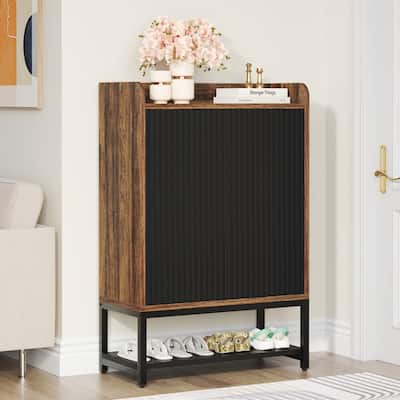 Shoe Cabinet with Door, 5 Tier Shoe Rack