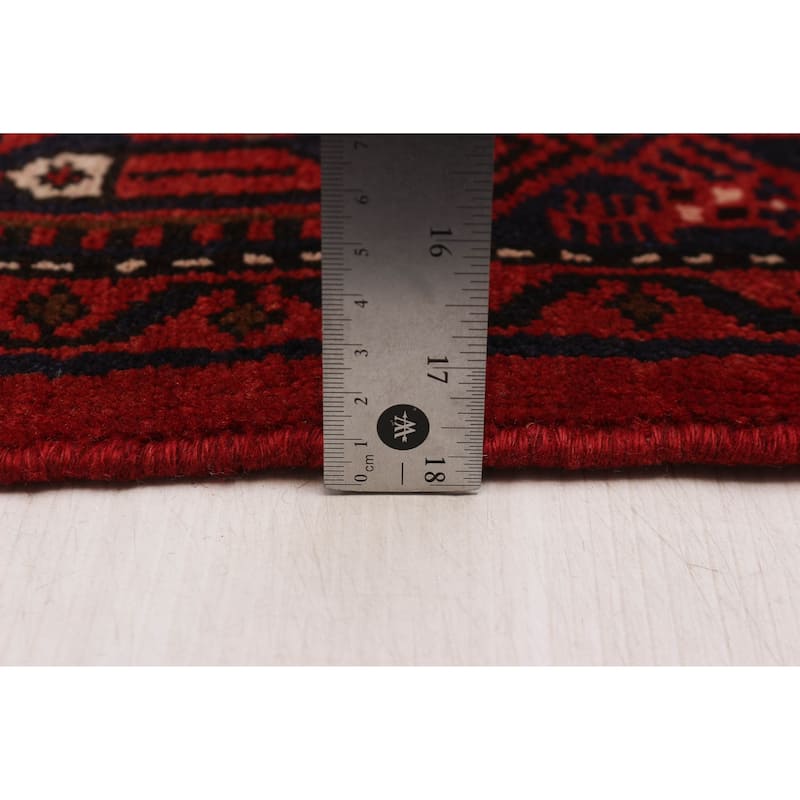 ECARPETGALLERY Hand-knotted Andelz Red Wool Rug - 4'3 x 7'3